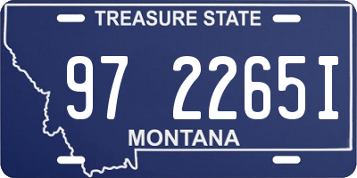 MT license plate 972265I