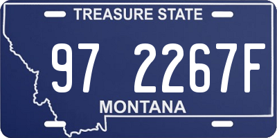 MT license plate 972267F