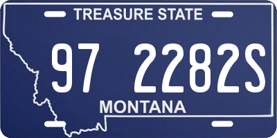 MT license plate 972282S