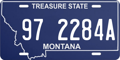 MT license plate 972284A