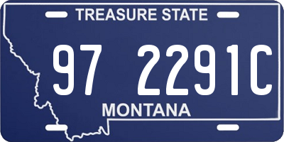 MT license plate 972291C