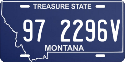 MT license plate 972296V