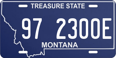 MT license plate 972300E