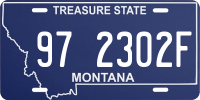 MT license plate 972302F