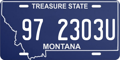 MT license plate 972303U