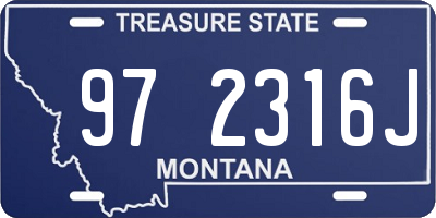 MT license plate 972316J