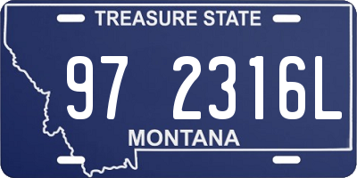 MT license plate 972316L
