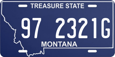 MT license plate 972321G