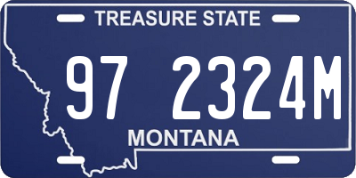 MT license plate 972324M