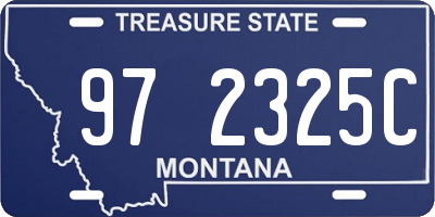 MT license plate 972325C