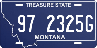 MT license plate 972325G