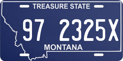 MT license plate 972325X