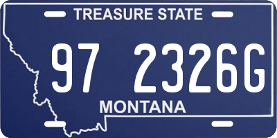 MT license plate 972326G