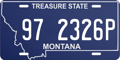 MT license plate 972326P