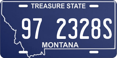 MT license plate 972328S