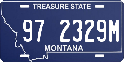 MT license plate 972329M