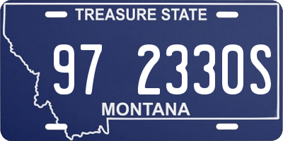 MT license plate 972330S