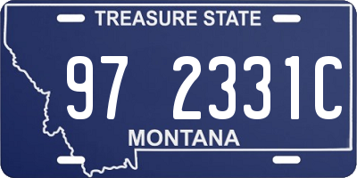 MT license plate 972331C