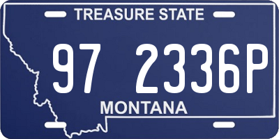 MT license plate 972336P