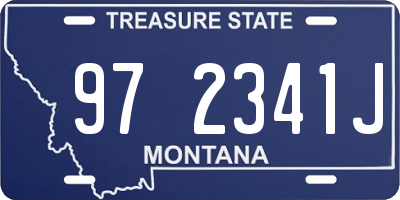 MT license plate 972341J