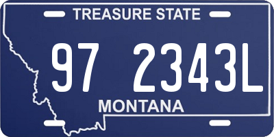 MT license plate 972343L