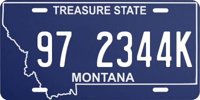 MT license plate 972344K