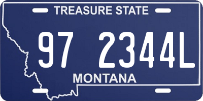 MT license plate 972344L