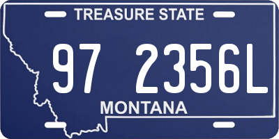MT license plate 972356L