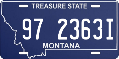 MT license plate 972363I