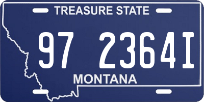 MT license plate 972364I