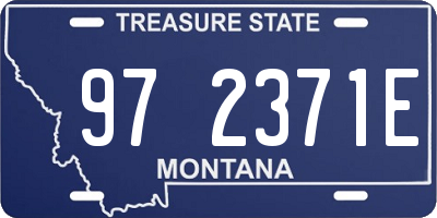 MT license plate 972371E