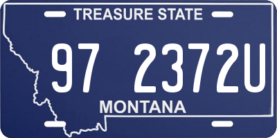 MT license plate 972372U