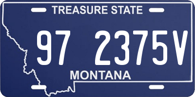 MT license plate 972375V