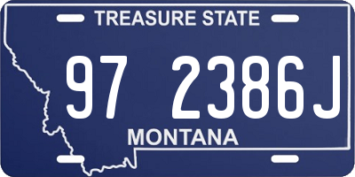 MT license plate 972386J