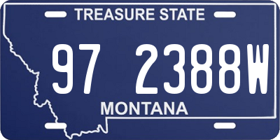 MT license plate 972388W