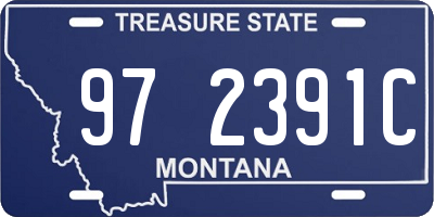 MT license plate 972391C