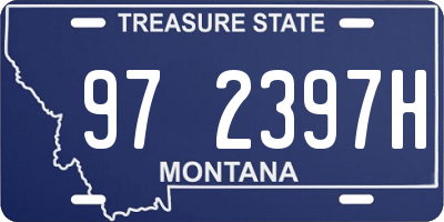 MT license plate 972397H