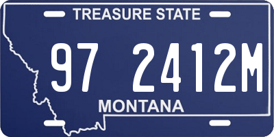 MT license plate 972412M