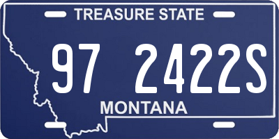 MT license plate 972422S