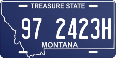 MT license plate 972423H