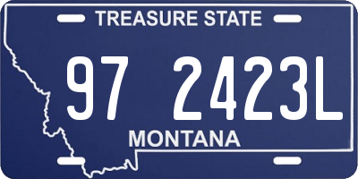 MT license plate 972423L