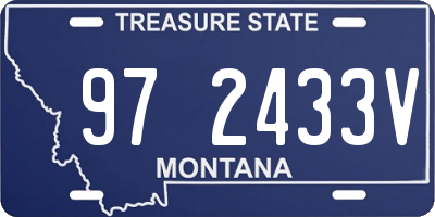 MT license plate 972433V