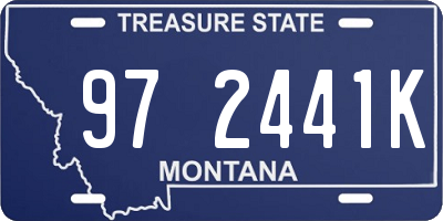 MT license plate 972441K