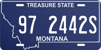 MT license plate 972442S