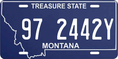MT license plate 972442Y