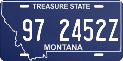 MT license plate 972452Z