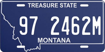 MT license plate 972462M