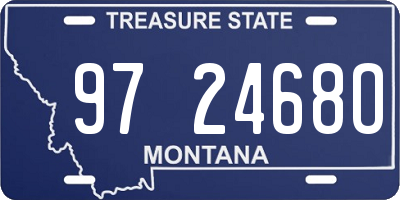 MT license plate 972468O