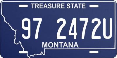 MT license plate 972472U