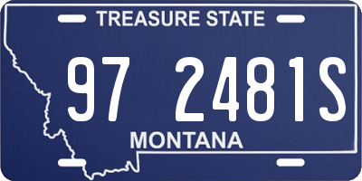 MT license plate 972481S